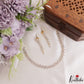 Simple Leaf Motifs Diamond-Finish Gold-Tone CZ Choker NC3242