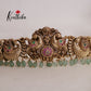 Premium Kemp Peacock Elephant Motifs Nagas Hip Belt with Pearl Drops V313