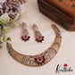 Stunning AD Floral Peacock Motifs Victorian Hasli Choker NC2812 (Available In 2 Colors)