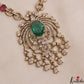 Sparkling Leaf Motifs CZ Victorian Necklace NC3012 (Available In 3 Colors)
