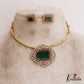 Pretty Geometric Motifs Gold-Tone Hasli Necklace NC2872