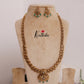 Beautiful Antique Peacock Haaram with Green Beads Drops LH1958