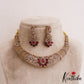 Stunning AD Floral Peacock Motifs Victorian Hasli Choker NC2812 (Available In 2 Colors)
