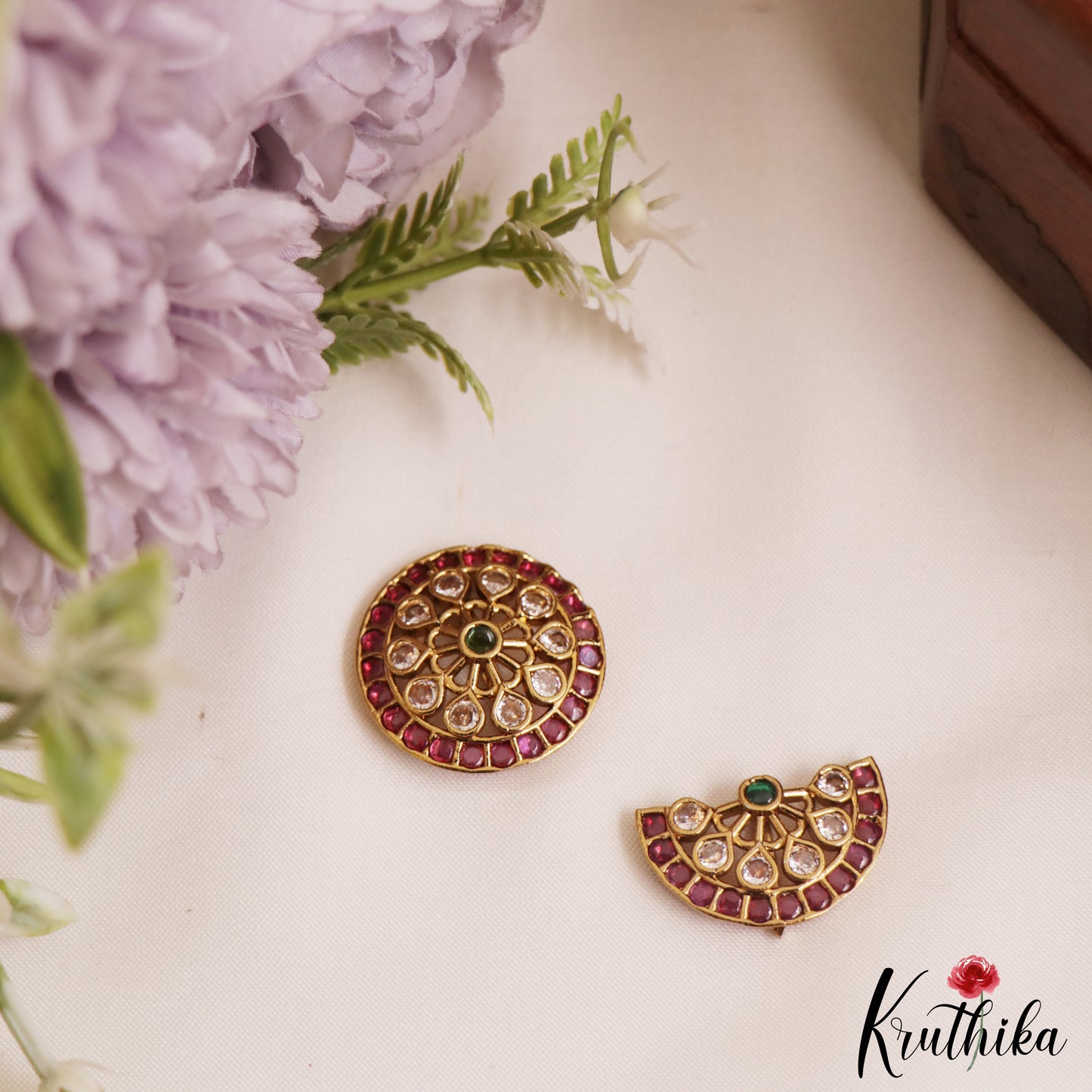 Elegant Floral Motifs Chandra Surya Kemp Hair Ornaments J368