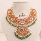Grand hand crafted Jadau Peacock bead drops Necklace NC1784