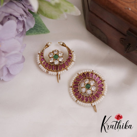 Beautiful Kemp Crescent Floral Chandra Surya Hair Ornaments J205