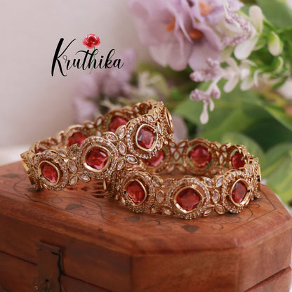 AD Victorian Bangles - B170 (Available In 2 Colors)