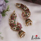 Premium Kemp Peacock Motifs AD Earcuff With Jhumkas E923