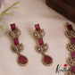 Sparkling Square Leaf Motifs AD Victorian Necklace NC2839 (Available In 3 Color)
