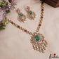 Sparkling Leaf Motifs CZ Victorian Necklace NC3012 (Available In 3 Colors)