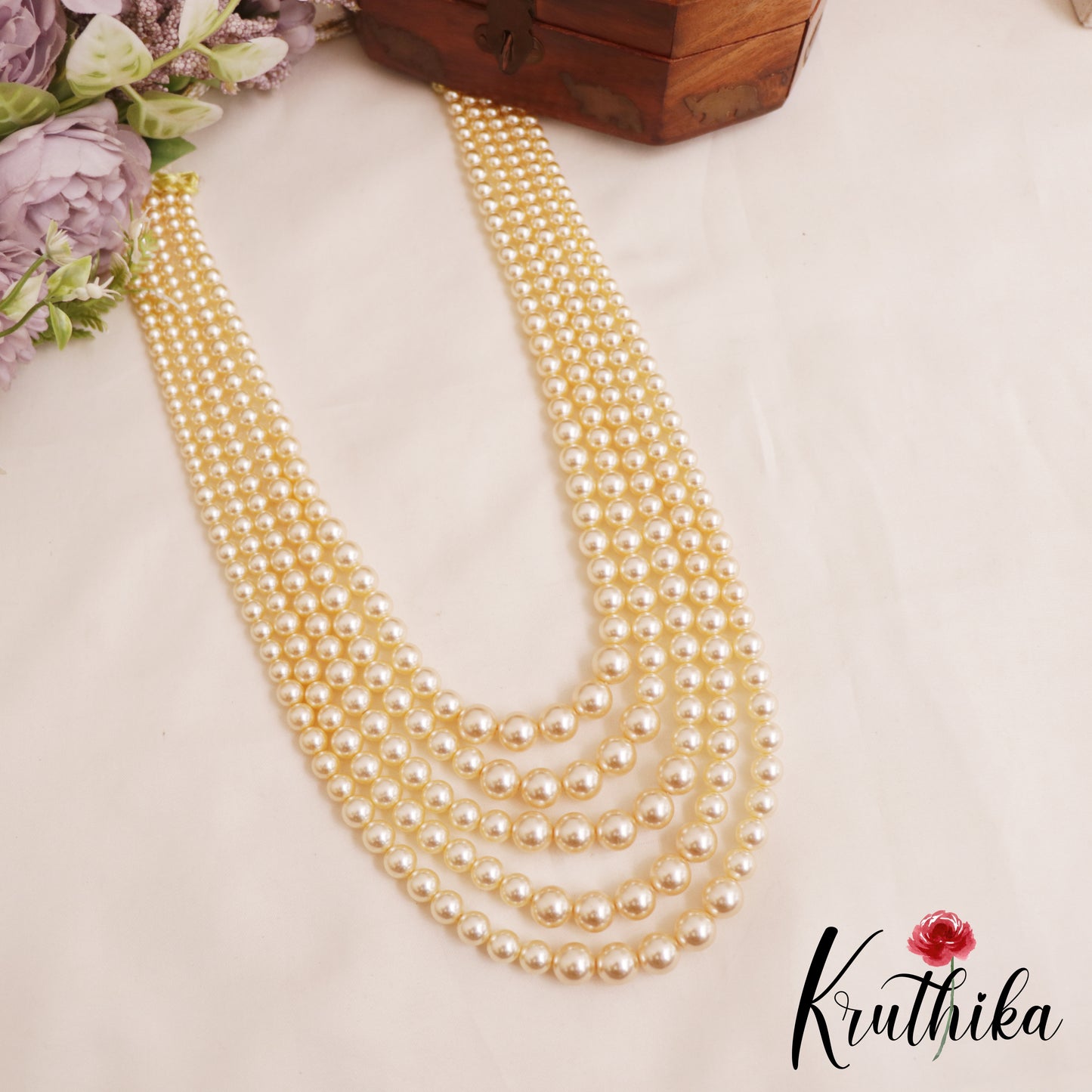 Elegant Multi Layered Pearl Haaram LH2079
