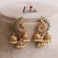 Beautiful AD Peacock Triple Jhumkas E518