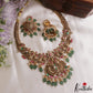 Gorgeous Antique Peacock Motifs Temple Necklace With Bead Drops NC3139 (Available In 2 Colors)