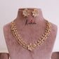 Trendy CZ/AD Flower Design Necklace NC1830 (Available in 4 colours)