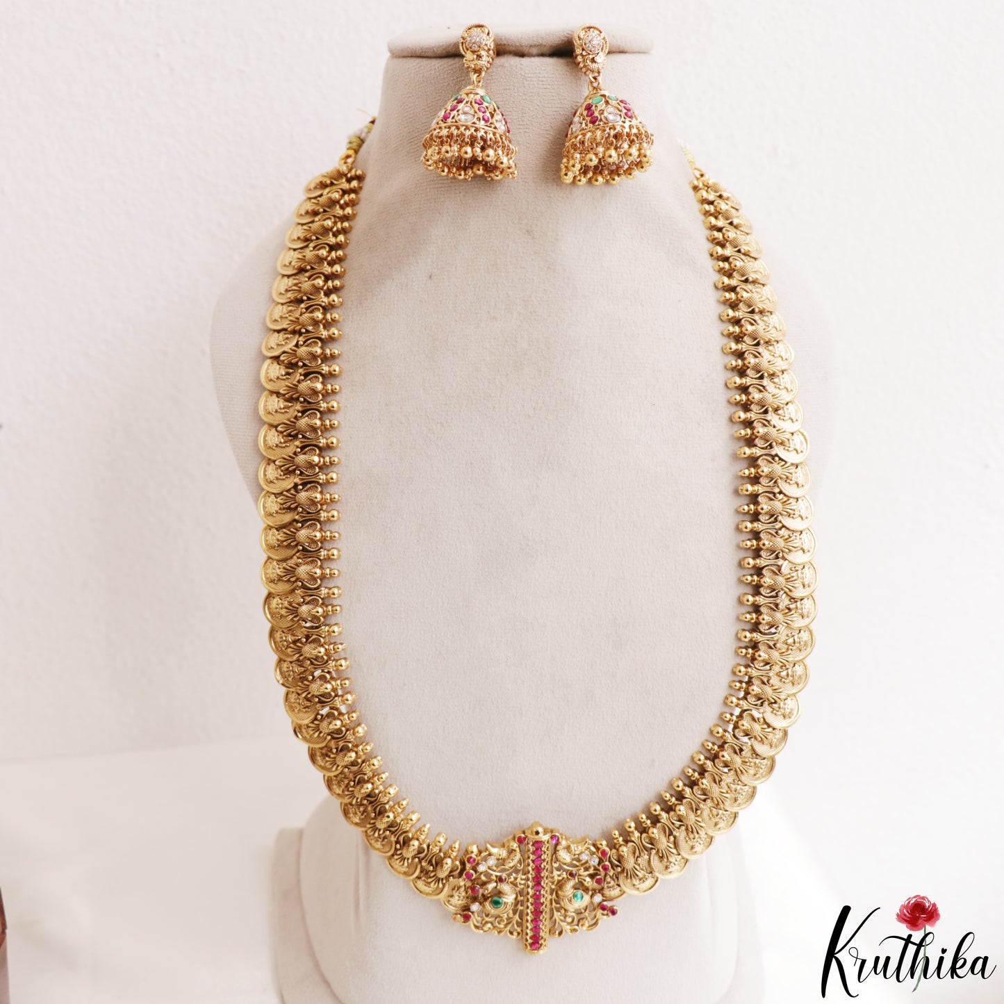Stunning Antique Peacock Motifs Lakshmi Kasu Haaram LH2202