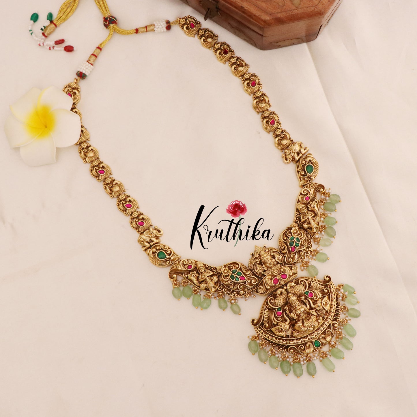 Premium Nagas Jadau Lakshmi haaram LH1781 (three color options)