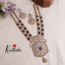 Grand AD Moissanite Peacock Haaram LH1888 (Available in 6 Colours)