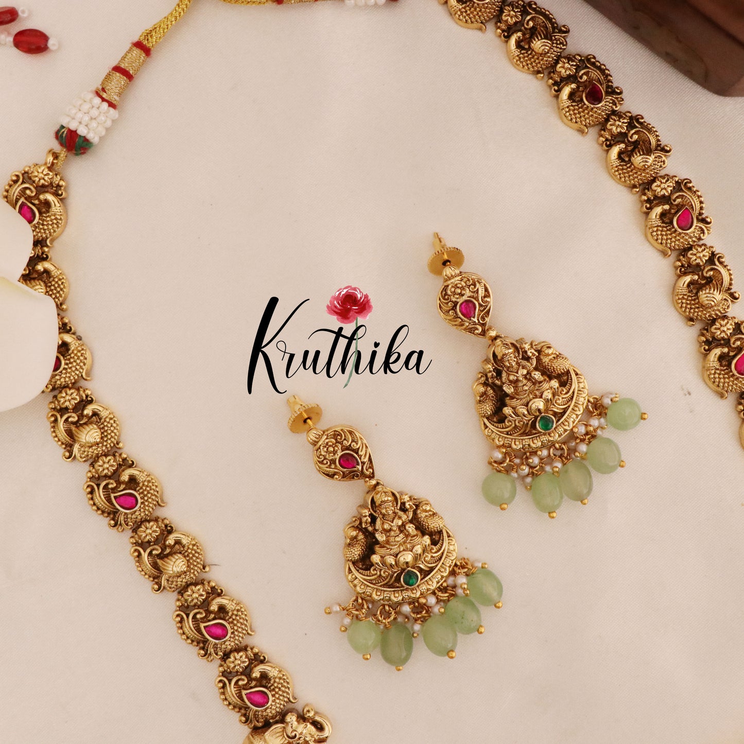 Premium Nagas Jadau Lakshmi haaram LH1781 (three color options)