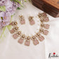 Stunning Floral Motifs CZ Victorian Necklace NC3065 (Available In 4 Colors)