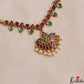 Elegant Leaf Motifs Jadau Hasli Necklace With Pearl Drops NC3008 (Available In 2 Colors)