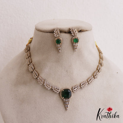Trendy Leaf Motifs AD Victorian Necklace NC2765 (Available In 5 Colors)