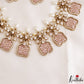 Stunning Floral Motifs CZ Victorian Necklace NC3065 (Available In 4 Colors)