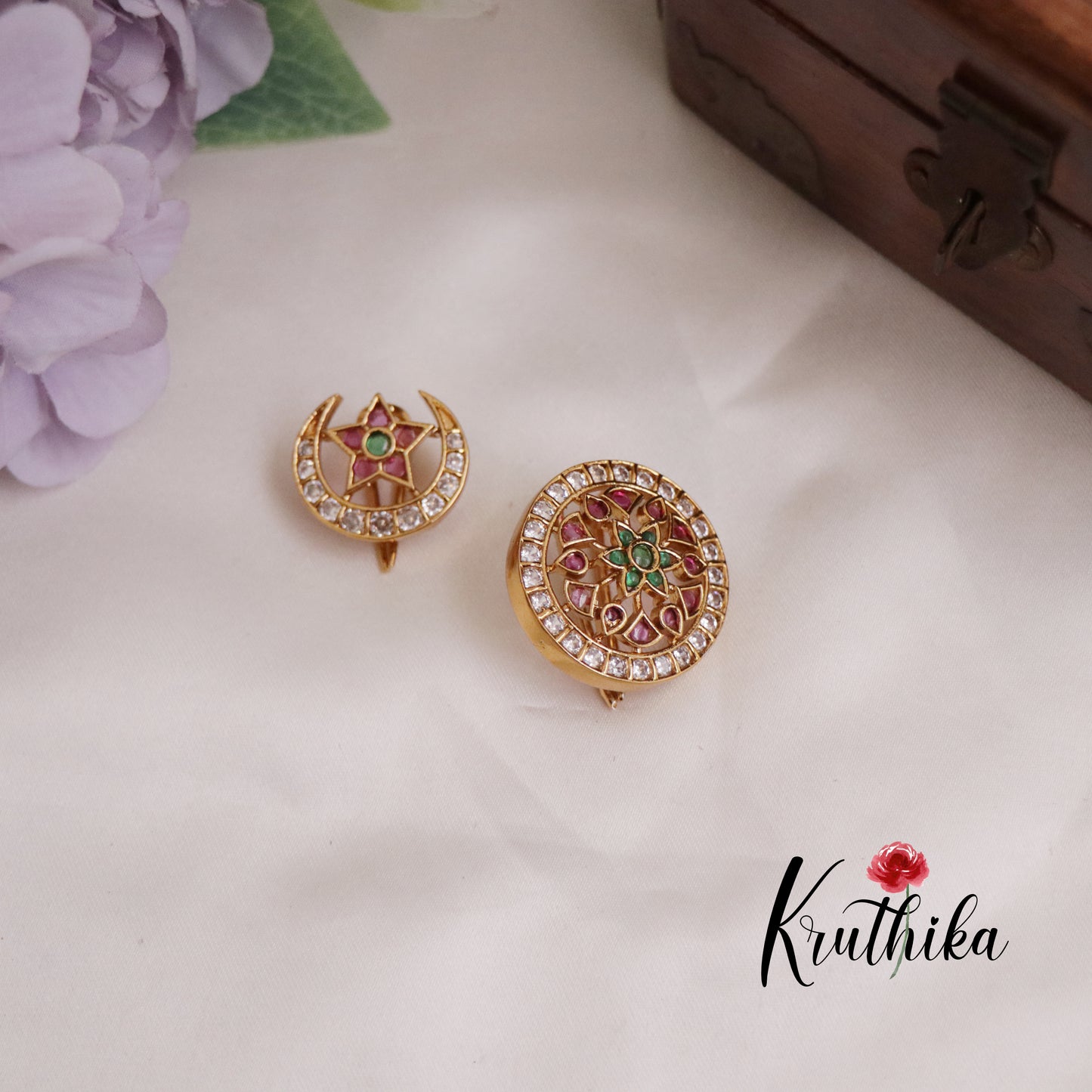 Simple Kemp Chandra Surya Hair Ornaments J203