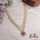 Trendy Pastel Green Beads Layered Floral Jadau Pendant Necklace NC2504