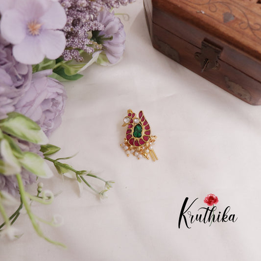 Beautiful Jadau Jada Billa with Pearls Drops J222