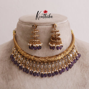 Elegant Antique Hasli Necklace Sets NC2008 (Available in 4 Colours)