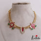 Elegant Shanka-Chakra-Nama Motifs Jadau Necklace NC2711