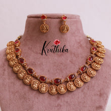 Beautiful Coin Kempu Necklace NC1865