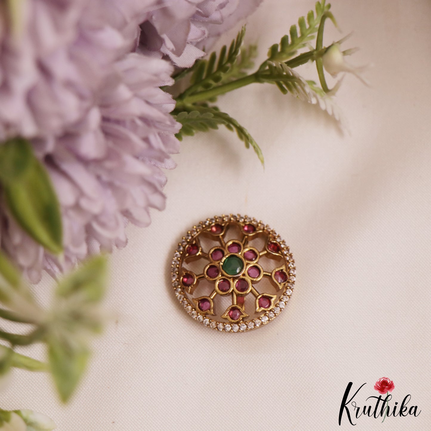 Trendy Floral Motifs Chandra Surya Kemp Hair Ornaments J371