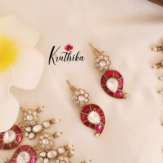 Elegant Premium Peacock Mango Jadau Necklace NC1757 (Available in 2 Colours)