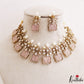Stunning Floral Motifs CZ Victorian Necklace NC3065 (Available In 4 Colors)
