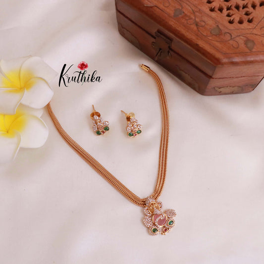 Pretty AD Ganesh chain set NC1842