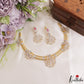Sparkling Leaf Motifs Gold-Tone CZ Hasli Necklace NC3243 (Available In 2 Colors)