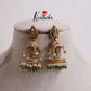 Premium Antique Lakshmi With Pearl Drops Jhumka Earrings E801