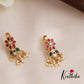 Elegant Jadau Floral Earcuffs | Upper Earrings | Bugadi Earrings With Pearl Drops E827