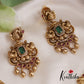 Stunning Peacock Motifs Antique Necklace With Golden Bead Drops NC2591