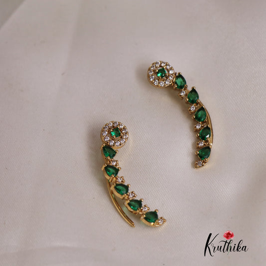 Gorgeous AD Stone Ear Climbers E781 (Available In 3 Colours)