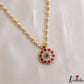 Elegant Floral Motifs Two-in-One Reversible Multi Pearl Strand Mala NC3120 (Available In 2 Colors)