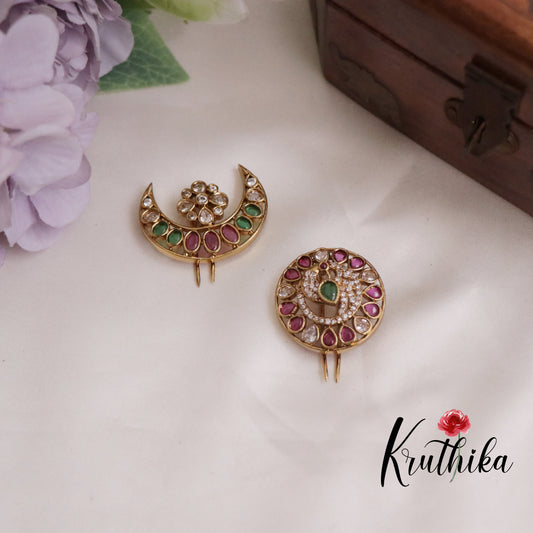 Elegant Kemp Chandra Surya Hair Ornaments J204