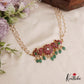 Gorgeous Peacock Floral Motifs Jadau Choker With Triple Strand Pearl Chain NC2582