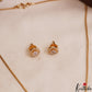 Classic AD Floral Motifs Gold-Tone Chain Pendant Set NC2932