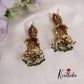 Premium Antique Lakshmi With Pearl Drops Jhumka Earrings E801