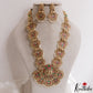 Classic Antique Nagas Lakshmi Elephant Jadau Haaram With Rice Pearl Drops LH2166