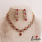 Sparkling Square Leaf Motifs AD Victorian Necklace NC2839 (Available In 3 Color)