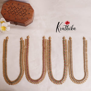 Premium Jadau Lakshmi Coin/Bottu Haaram LH1883 (Available in 4 Colours)
