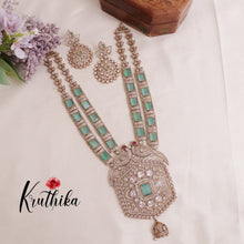 Grand AD Moissanite Peacock Haaram LH1888 (Available in 6 Colours)